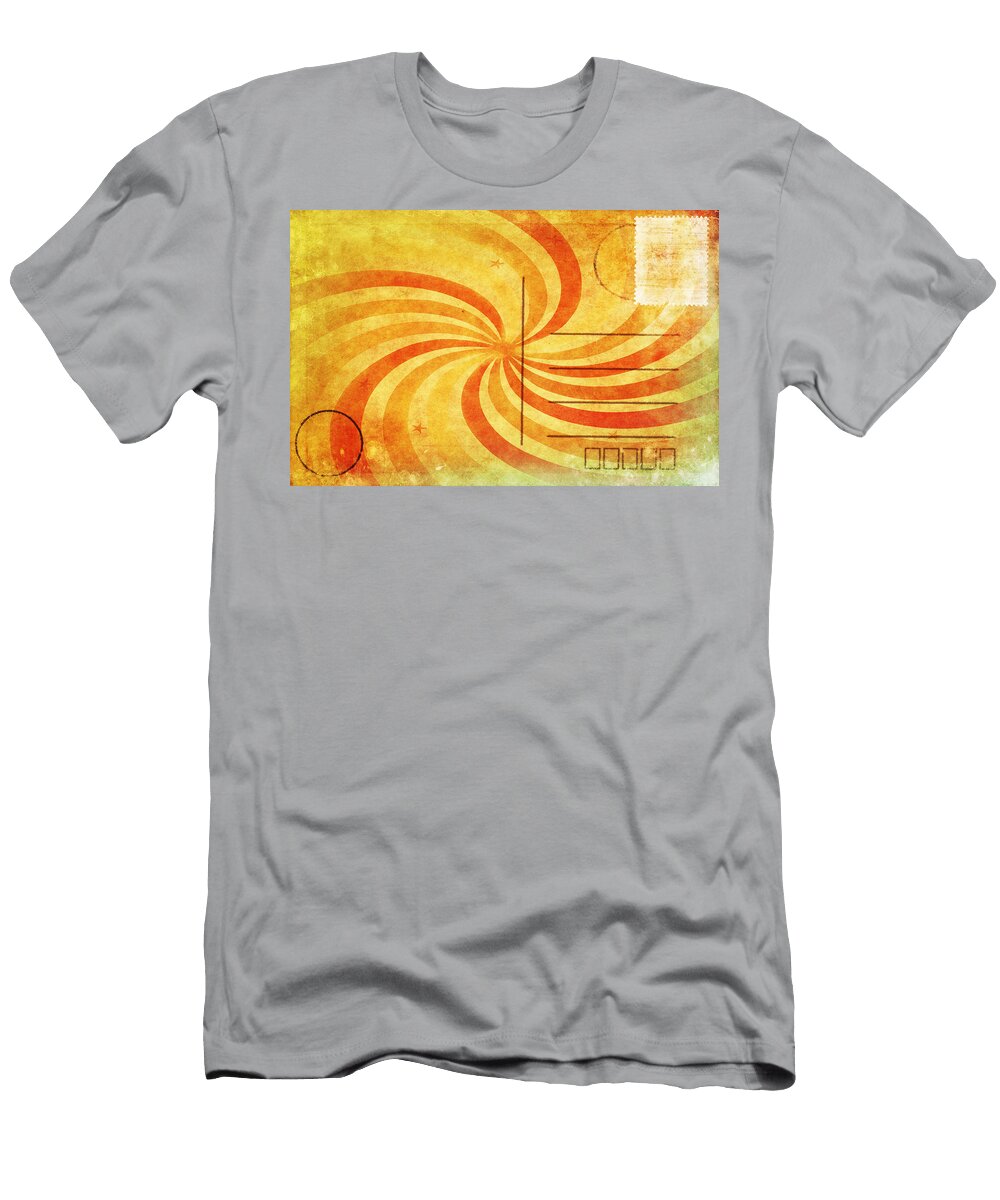 1 Grunge Ray on Old Postcard Seisiri Silapasuwanchai T-Shirt