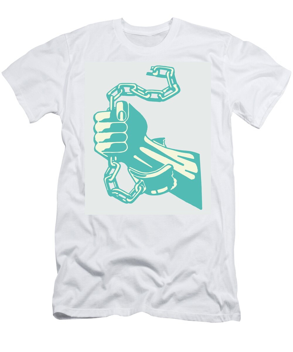 1 Hand Holding Broken Chains Csa Images T-Shirt