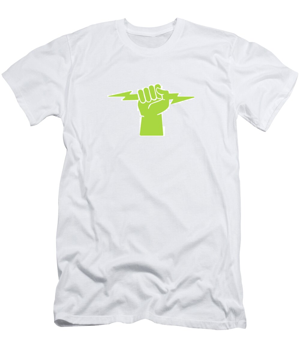 1 Hand Holding Lighting Bolt Csa Images T-Shirt