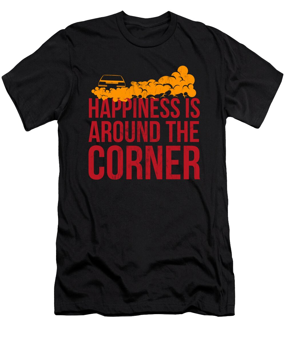 1 Happiness Is Around the Corner Autocross Racing Cone Noirty Designs T-Shirt