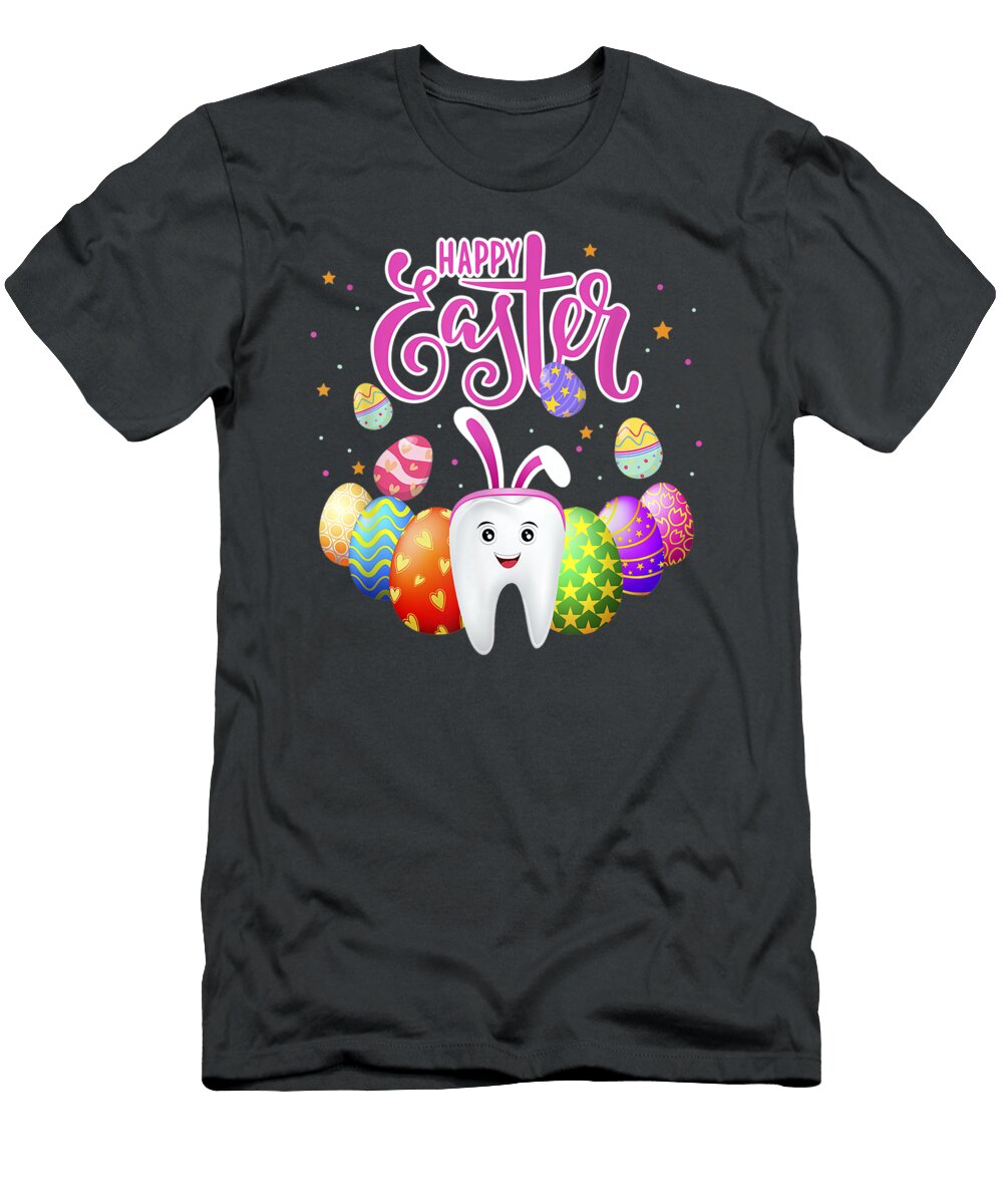 1 Happy Easter Day Funny Tooth Dentist Dental Assistant Gift Julie Hurst T-Shirt