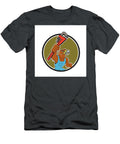 1 Hawk Plumber Wrench Circle Cartoon Aloysius Patrimonio T-Shirt
