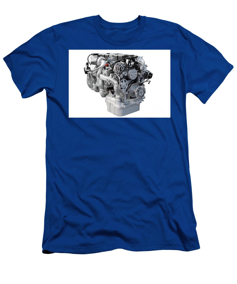 1 Heavy Truck Engine Isolated on White Goce Risteski T-Shirt