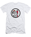 1 Horse Plumber Monkey Wrench Circle Cartoon Aloysius Patrimonio T-Shirt