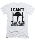 1 I Cant I Have Plans in the Garage Funny Mechanic Lisa Stronzi T-Shirt