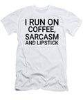 1 I Run on Coffee Sarcasm and Lipstick Jacob Zelazny T-Shirt