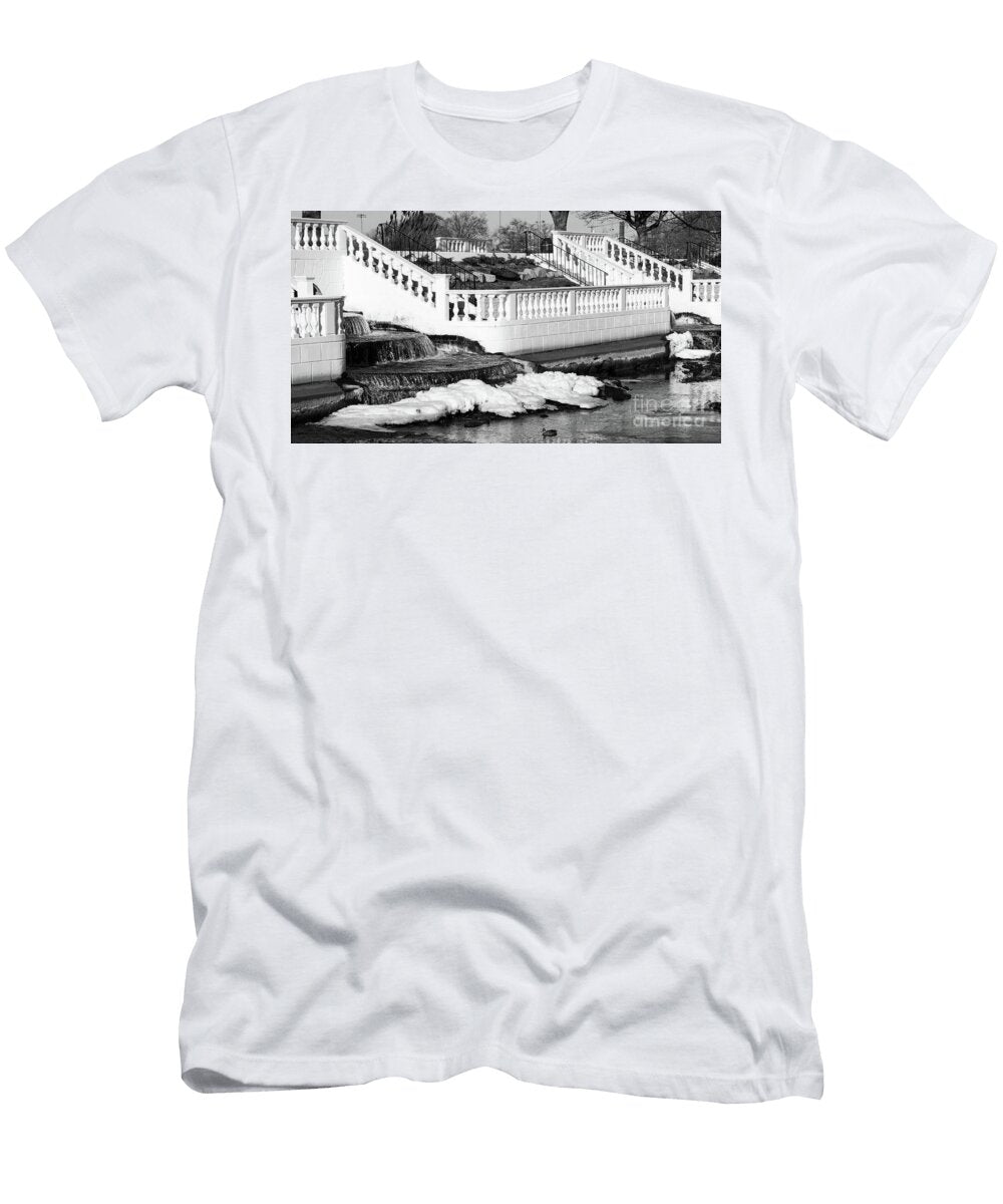 1 Ice At the Bottom of Waterfalls Due to Extreme Cold Weather David Wood T-Shirt