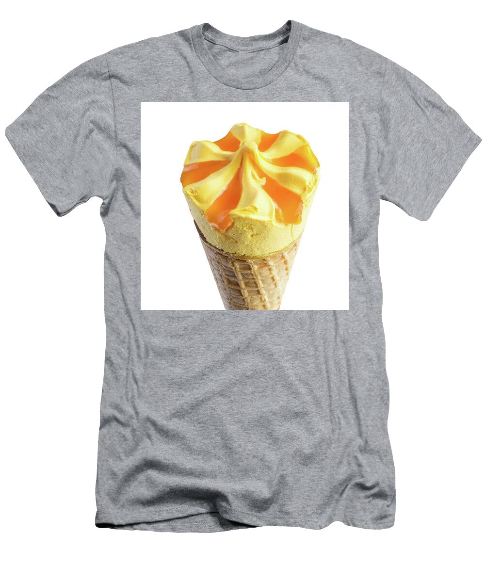 1 Ice Cream with Orange in Waffle Cone on White Background Oleg Yermolov T-Shirt