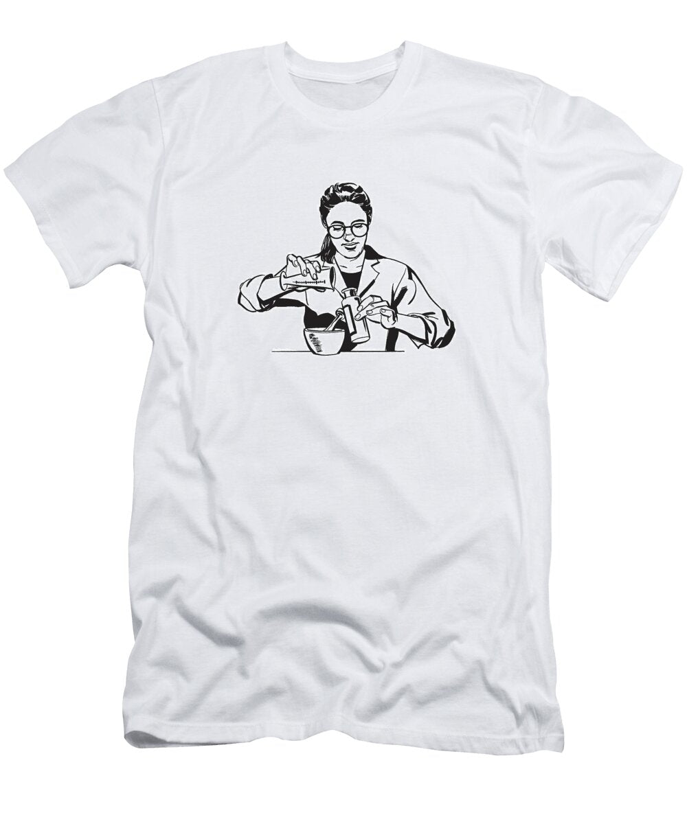 1 Illustration of Woman Scientist Csa Images T-Shirt