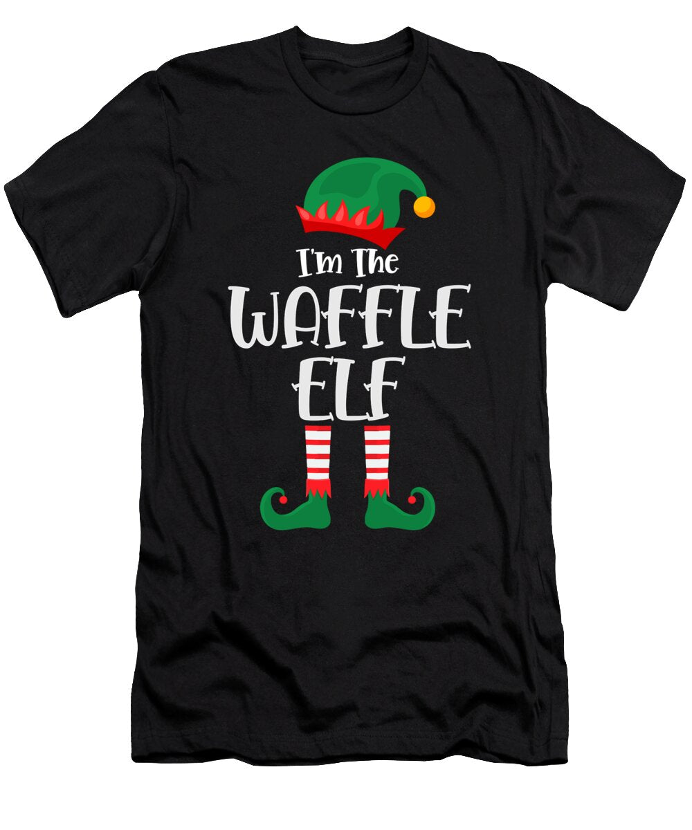 1 Im the Waffle Elf Matching Christmas Vintage and Words T-Shirt