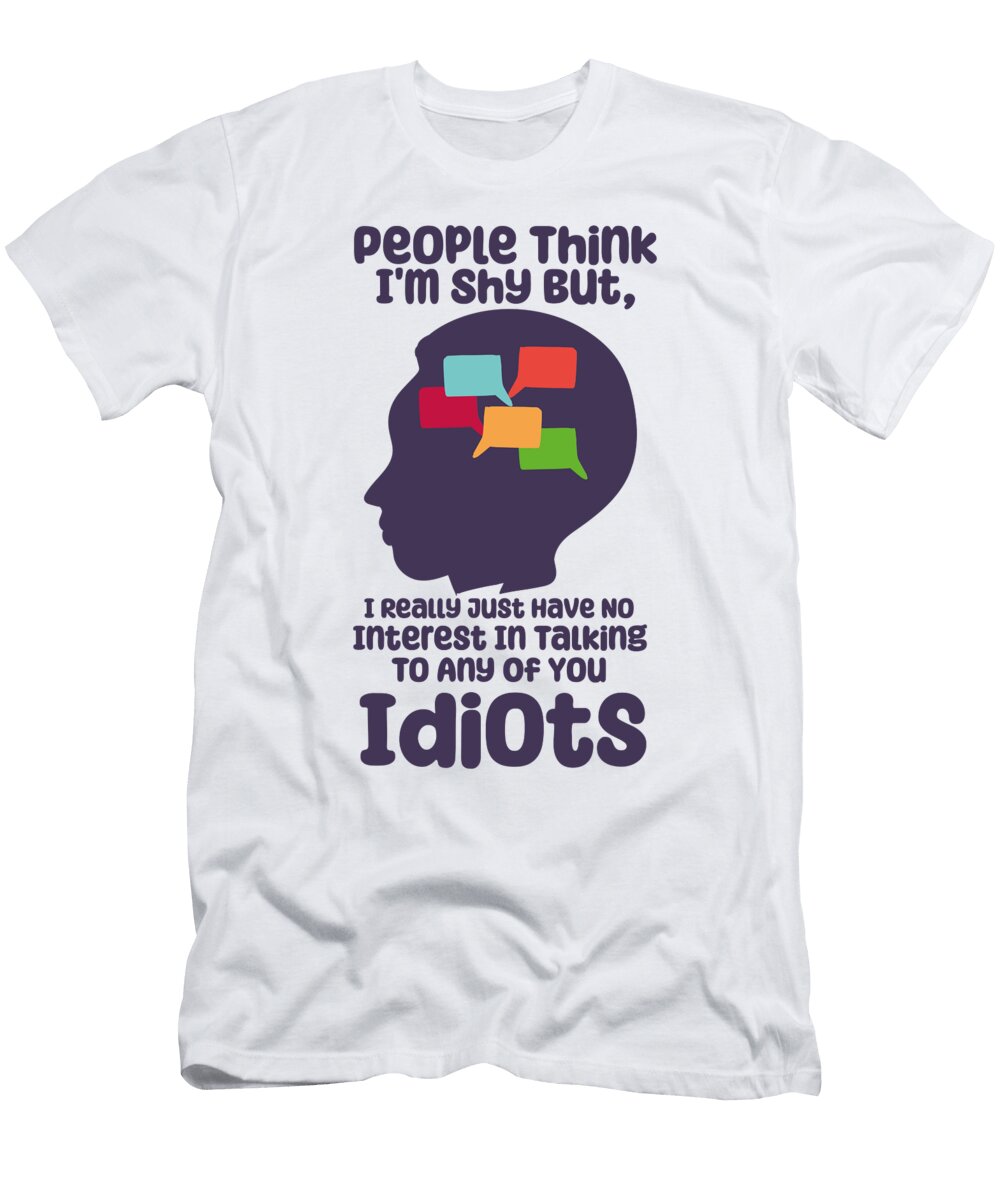 1 Introvert Antisocial Anti People Solitude Isolation Shy Toms Store T-Shirt