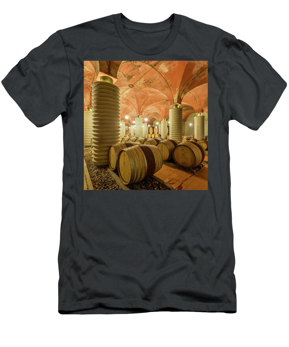 1 Italy Tuscany Livorno District Suvereto Val Di Cornia Wine Area Petra Winery the Wine Cellar Architect Mario Botta Massimo Borchi T-Shirt