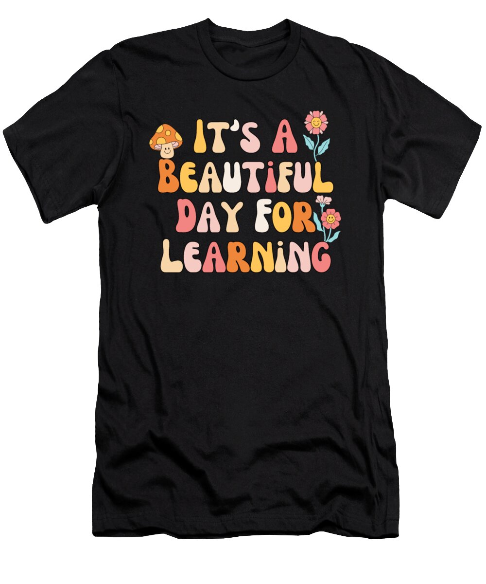 1 Its Beautiful Day for Learning Retro Teacher Tinh Tran Le Thanh T-Shirt