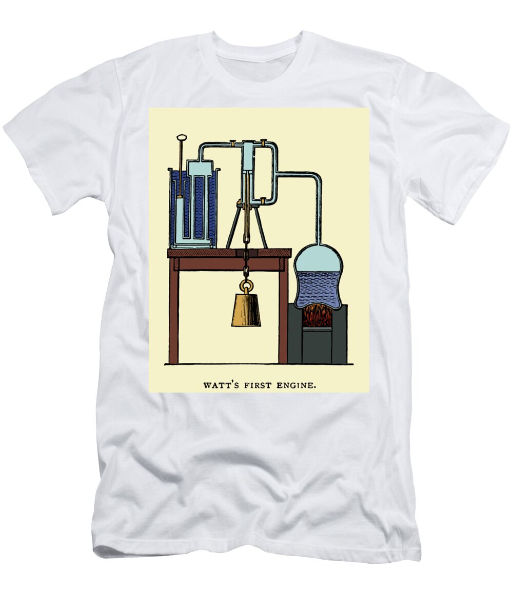 1 James Watt First Steam Engine 18th British Library T-Shirt