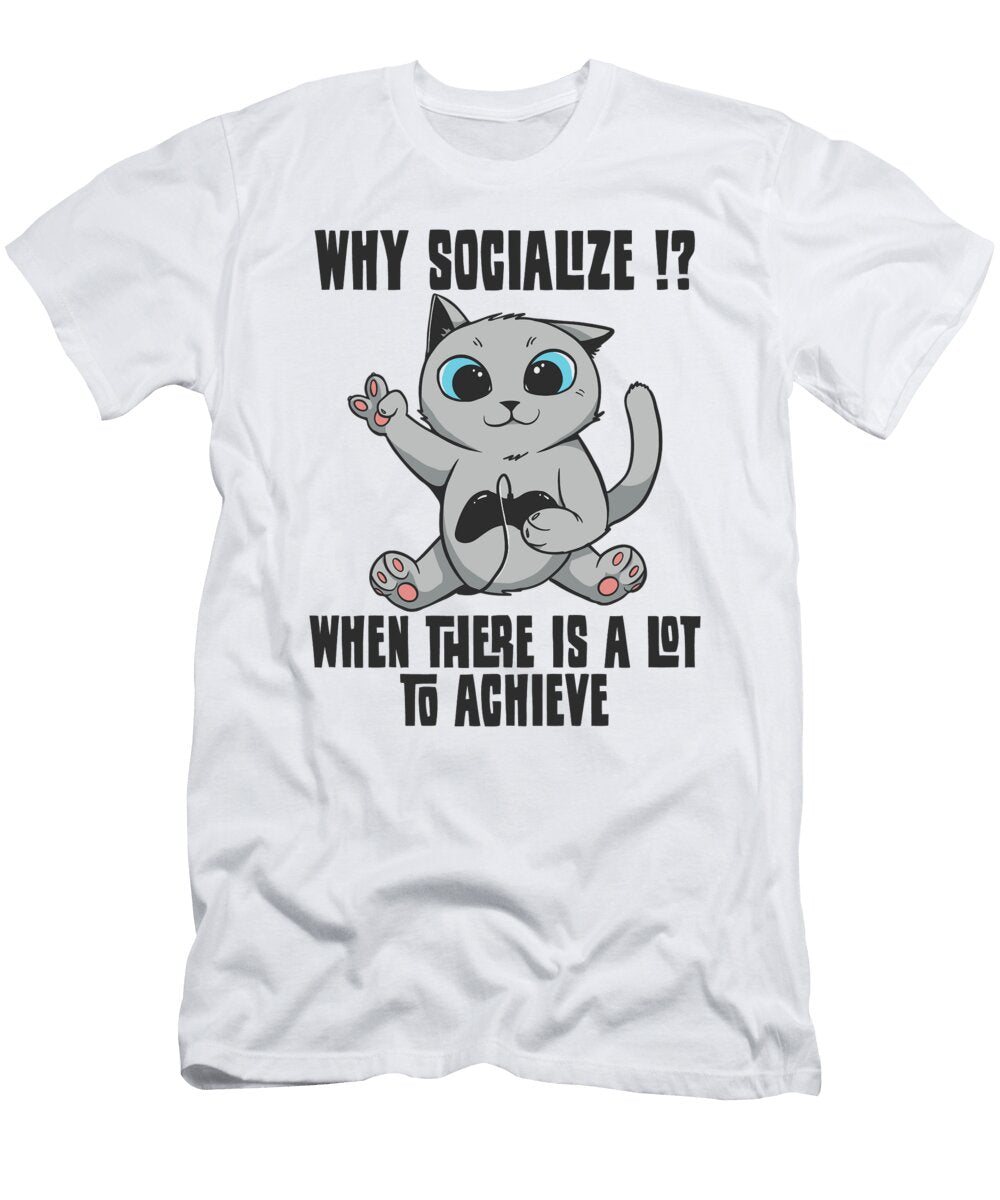 1 Kawaii Cats Gamer Cute Gamer Gift Benjamin Burkert T-Shirt