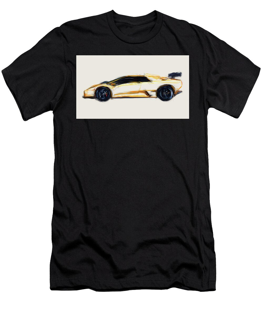 1 Lamborghini Diablo Gt R Car Drawing Carstoon Concept T-Shirt