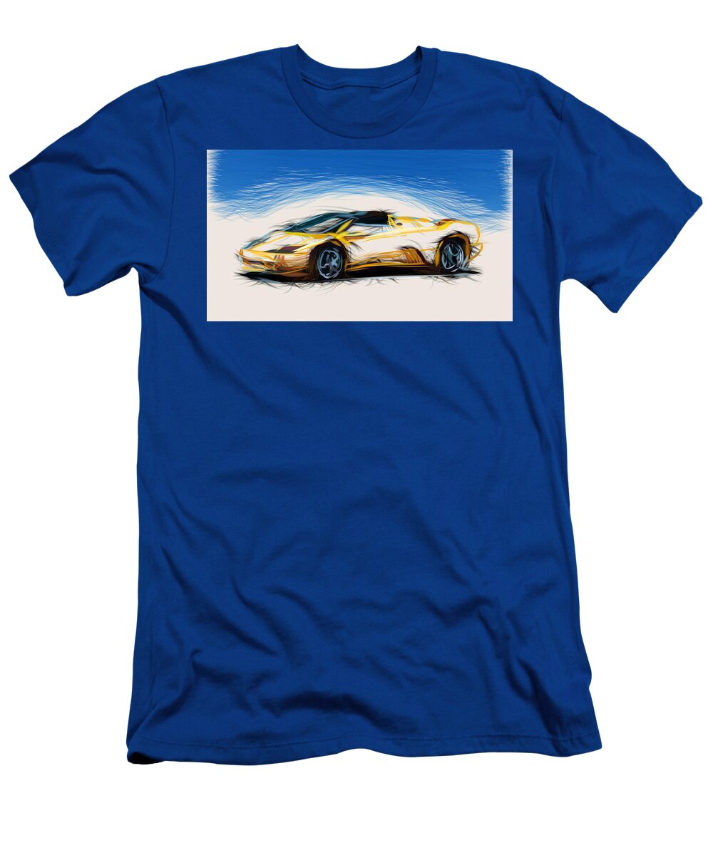1 Lamborghini Diablo Roadster Draw Carstoon Concept T-Shirt