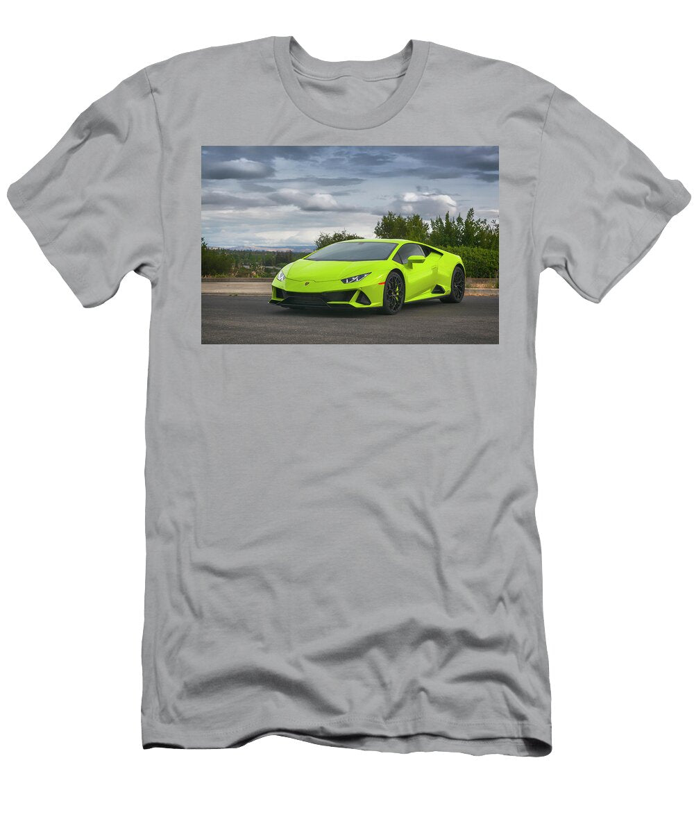 1 Lamborghini Huracan Evo Print Itzkirb Photography T-Shirt