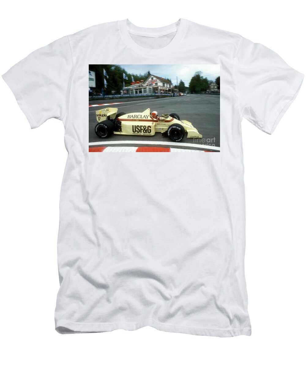 1 Legendary Racing Grand Prix Formula One 1985 Arrows A8 Engine 15l BMW M12 Straight 4 Turbocharged Vladyslav Shapovalenko T-Shirt