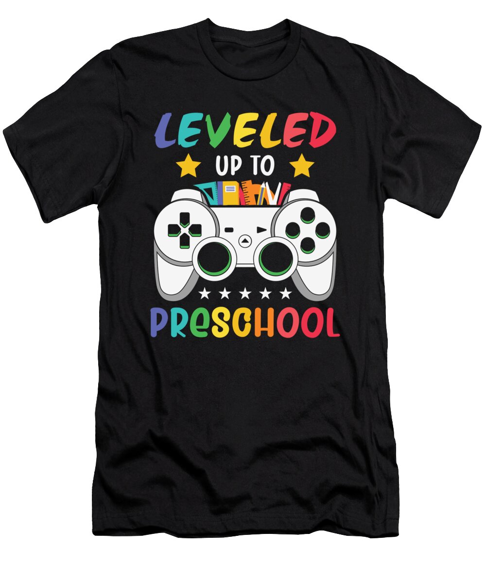 1 Leveled Up to Pre K Controller Design Licensed Art T-Shirt