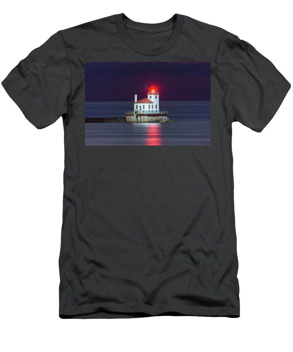 1 Lighthouse Lit Up At Night Wayne Kirby T-Shirt