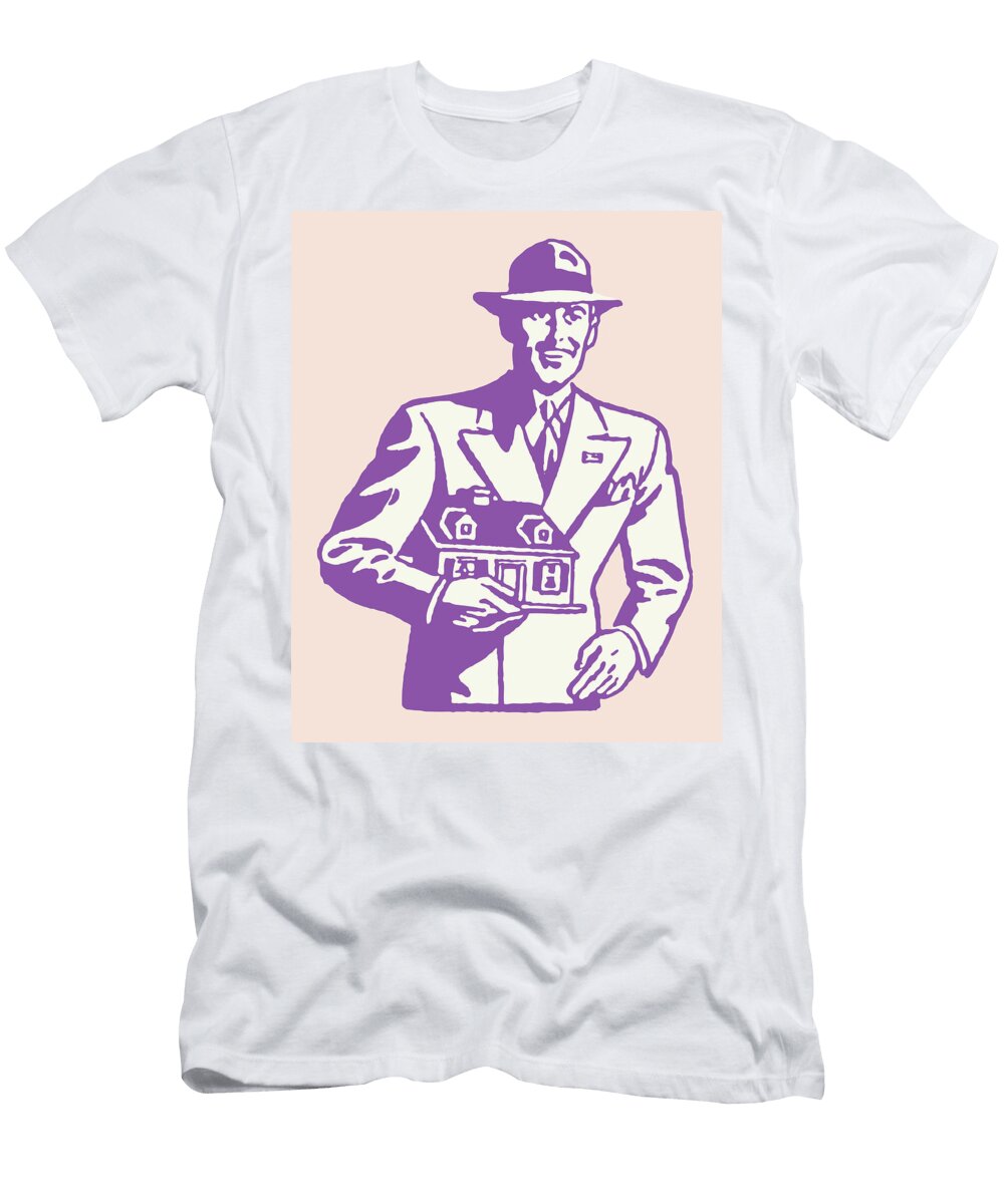 1 Man Carrying Model Home Csa Images T-Shirt