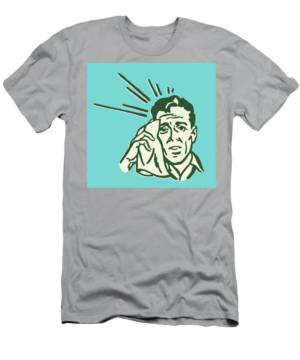 1 Man Sweating and Wiping Face Csa Images T-Shirt