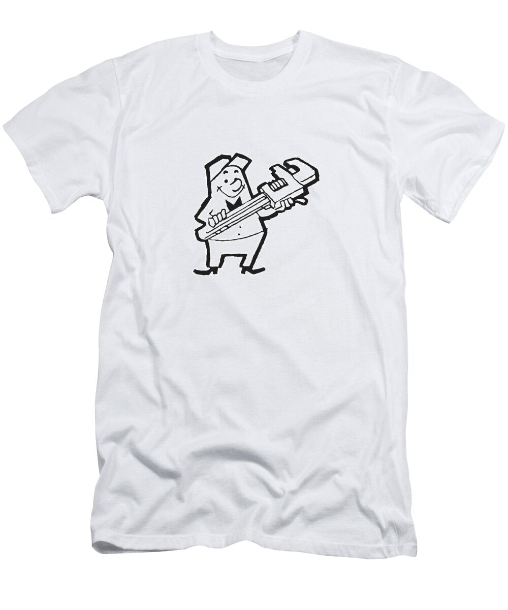 1 Man with Oversize Wrench Csa Images T-Shirt
