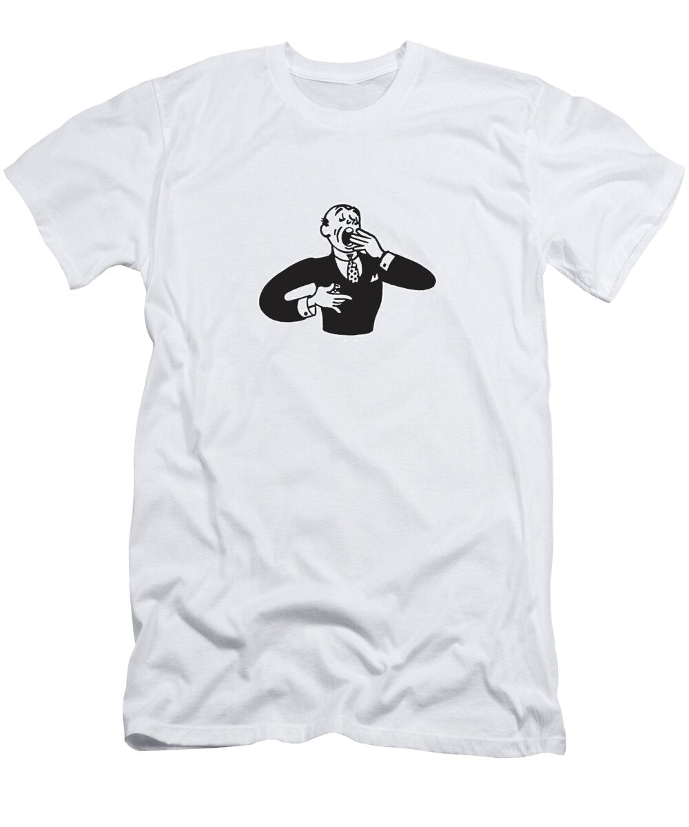 1 Man Yawning Csa Images T-Shirt