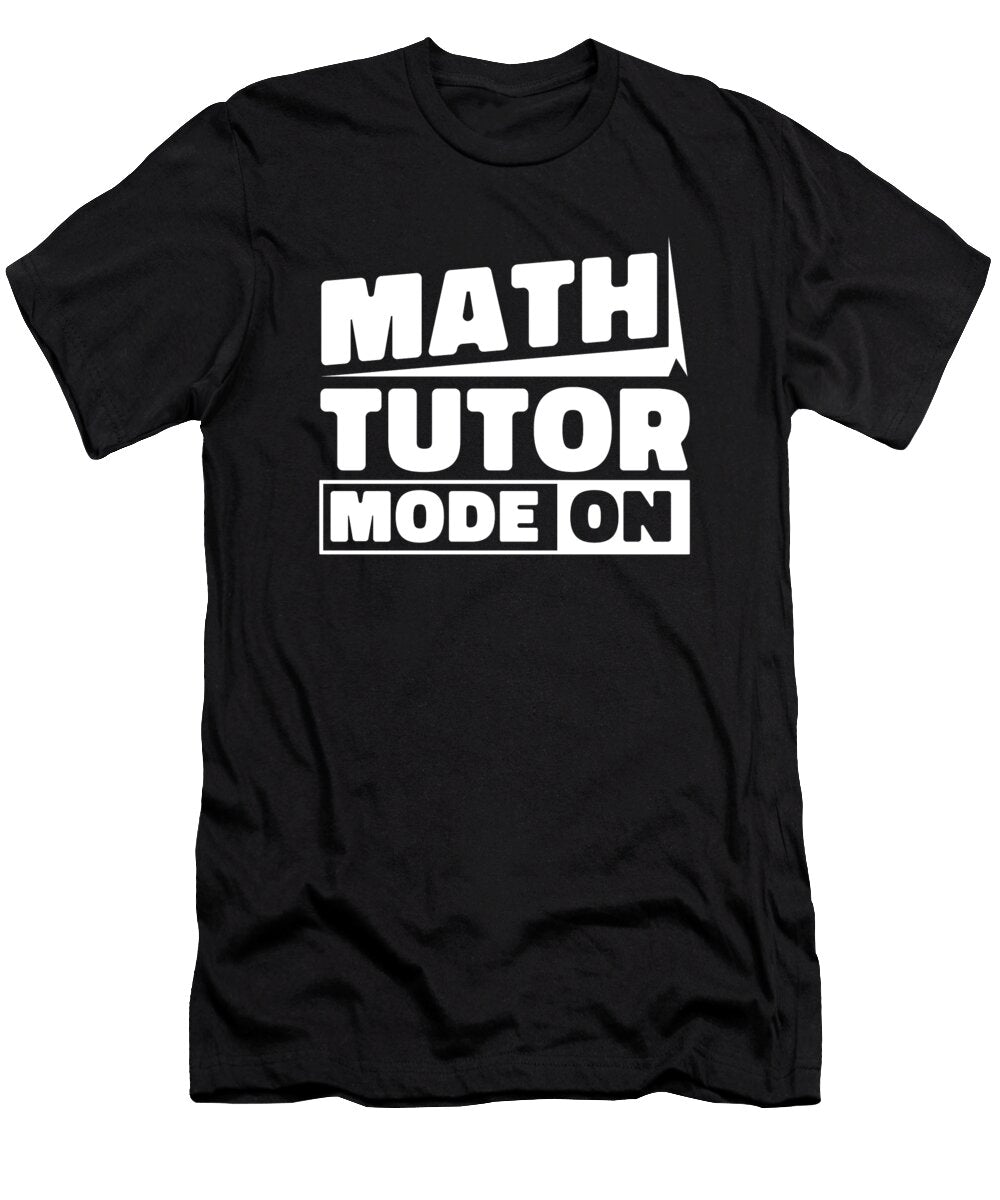 1 Math Teacher Education Educator School Math Tutor Crazy Squirrel T-Shirt