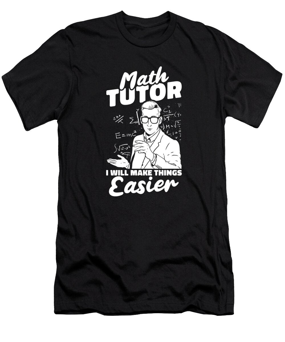 1 Math Teacher Educator School Education Math Tutor Crazy Squirrel T-Shirt