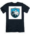 1 Mechanic Brandishing Spanner Wrench Shield Retro Aloysius Patrimonio T-Shirt