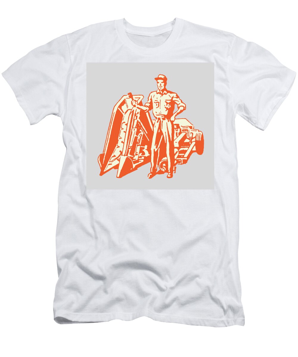 1 Mechanic with Wrench in Front of Equipment Csa Images T-Shirt