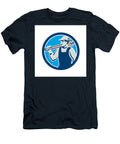 1 Mechanic Worker Holding Spanner Circle Retro Aloysius Patrimonio T-Shirt