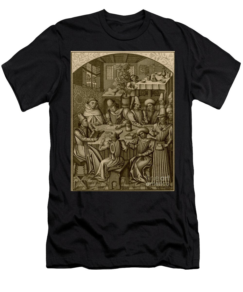 1 Medieval Accountants 1466 Science Source T-Shirt