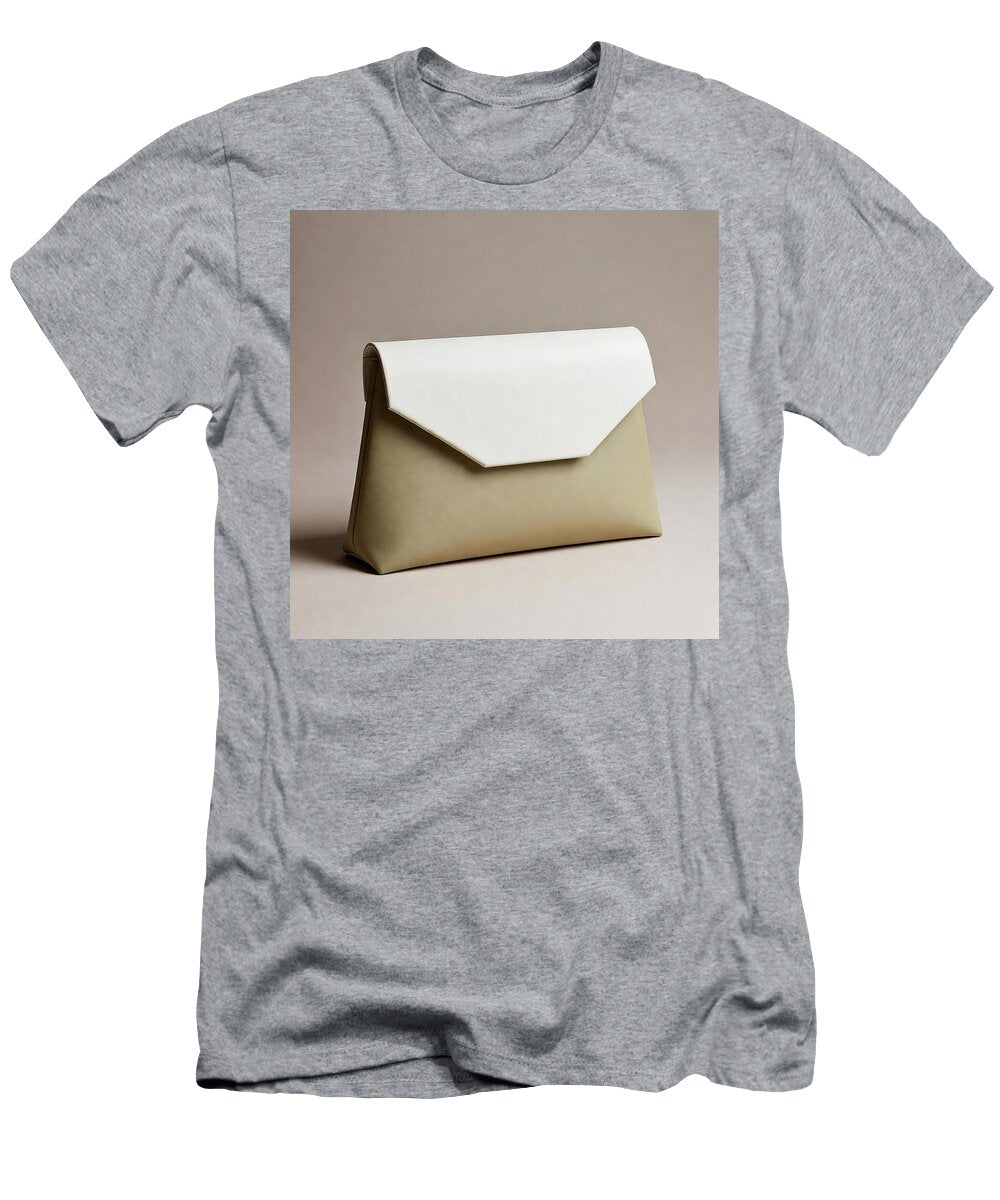1 Minimalist Two Tone White and Beige Envelope Clutch Stylish Handbag Accessory Talha Khan T-Shirt