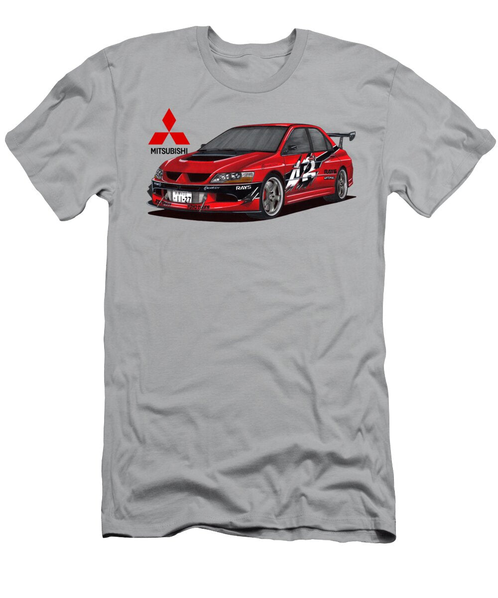 1 Mitsubishi Lancer Evolution Ix 4g63 Apr R Fast and Furious Tokyo Drift Vladyslav Shapovalenko T-Shirt