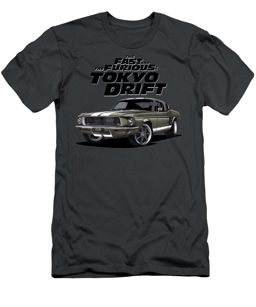 1 Movie Car Ford Mustang Fastback 1967 Rb26dett Fast and Furious Tokyo Drift Vladyslav Shapovalenko T-Shirt