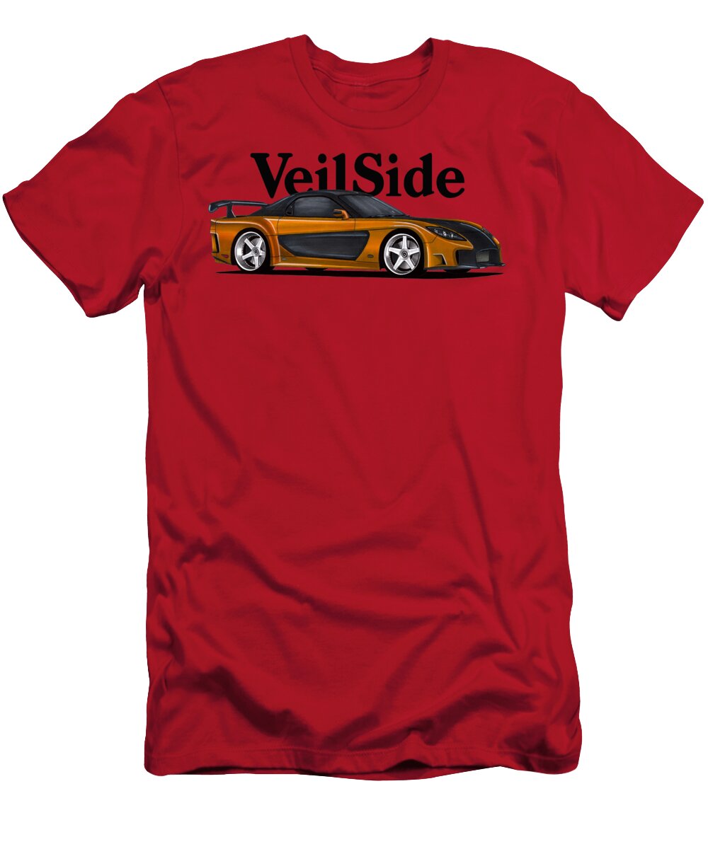 1 Movie Car Mazda Rx 7 Fd Veilside Fortune Fast and Furious Tokyo Drift Vladyslav Shapovalenko T-Shirt