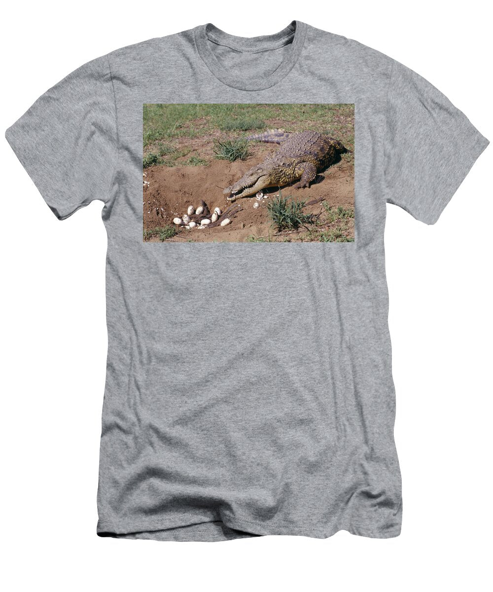1 Nile Crocodile At Nest M Watson T-Shirt