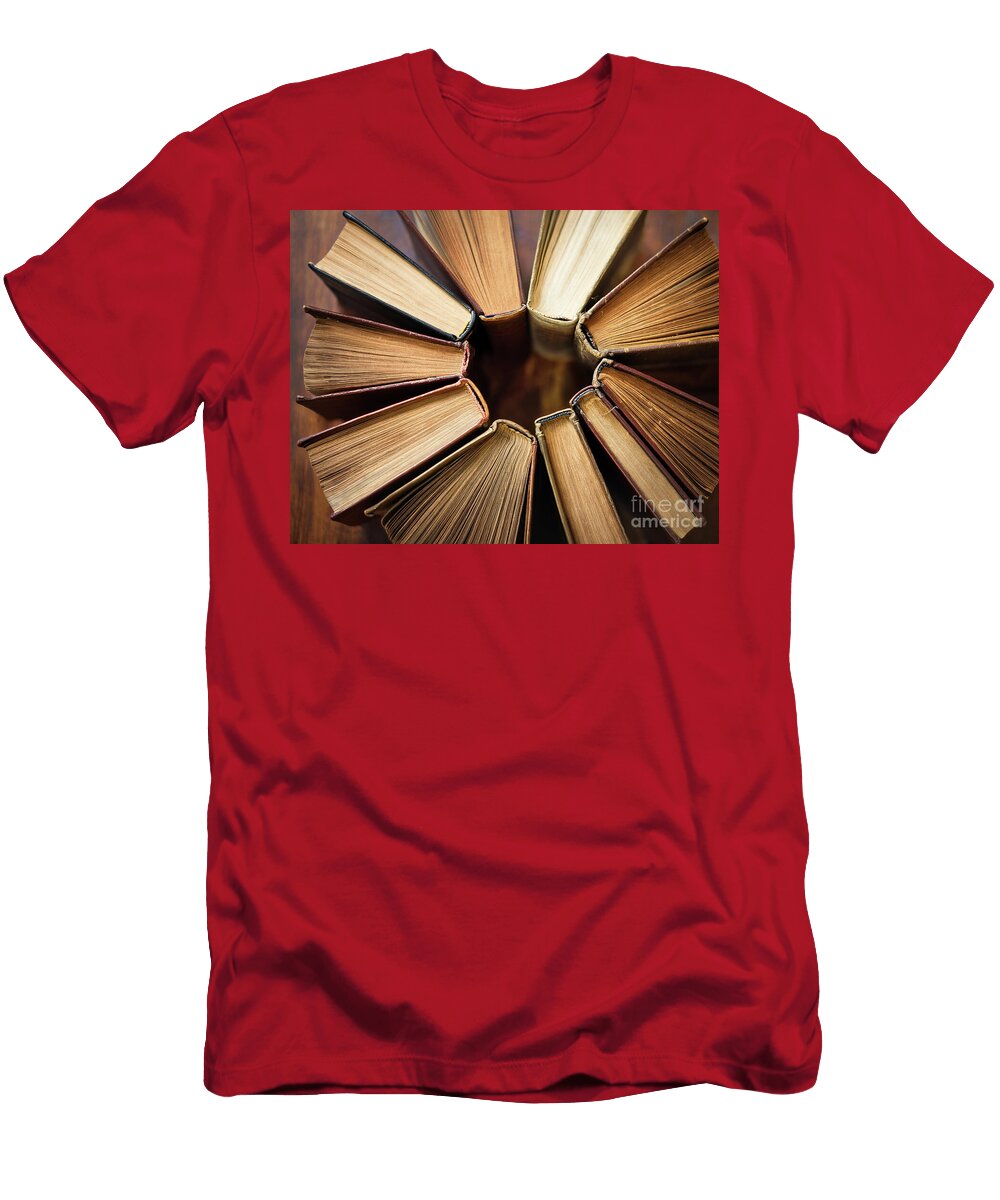 1 Old Books Arranged Highlighting Their Historical Significance N Turgay Koca T-Shirt
