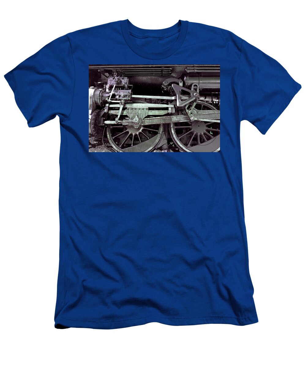 1 Old Steam Locomotive Wheel and Rods Alex Grichenko T-Shirt