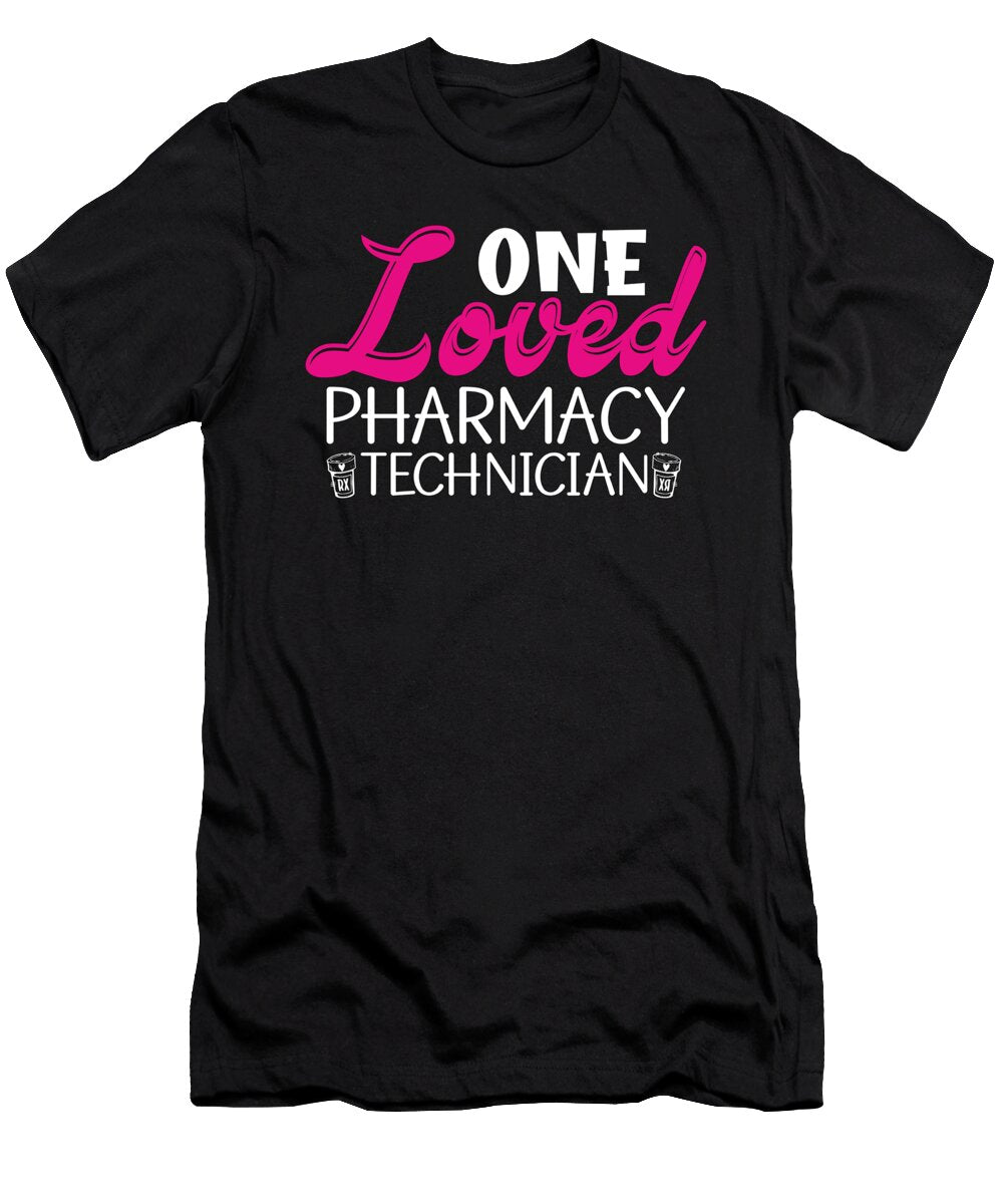 1 One Loved Pharmacy Technician Medicine Pharmacist Tshirtconcepts Marvin Poppe T-Shirt