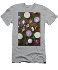 1 Onions Chives and Garlic Scattered on Wood Table Milleflore Images T-Shirt