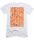 1 Orange and White Chevron Pattern Jeff Creation T-Shirt