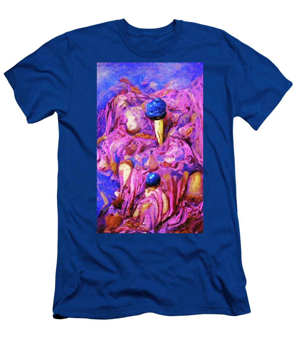 1 Painted Icecream with Blueberries Und Blackberries Art Momente T-Shirt