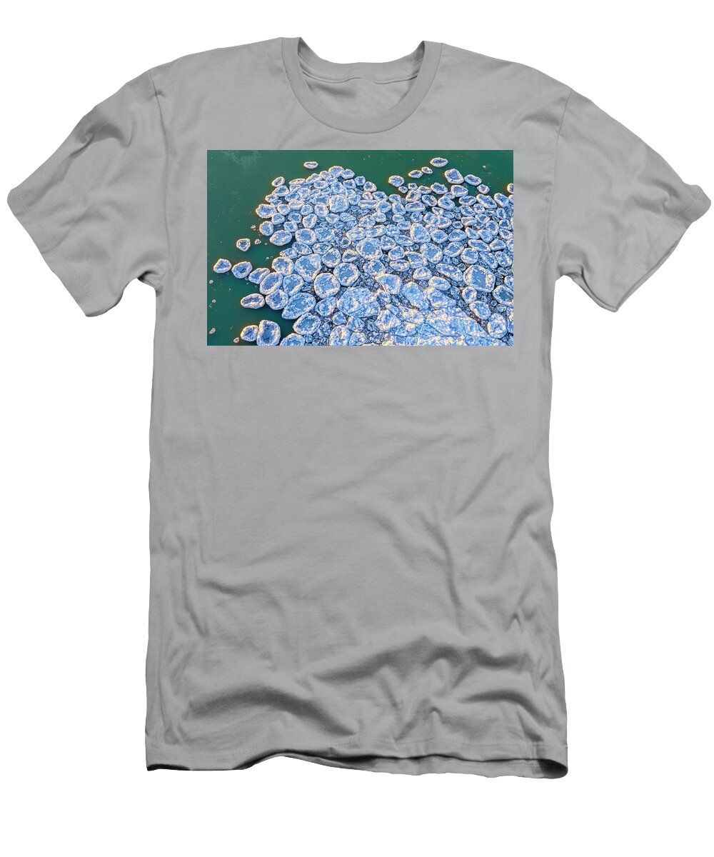 1 Pancake Ice on Lake Michigan James Brey T-Shirt