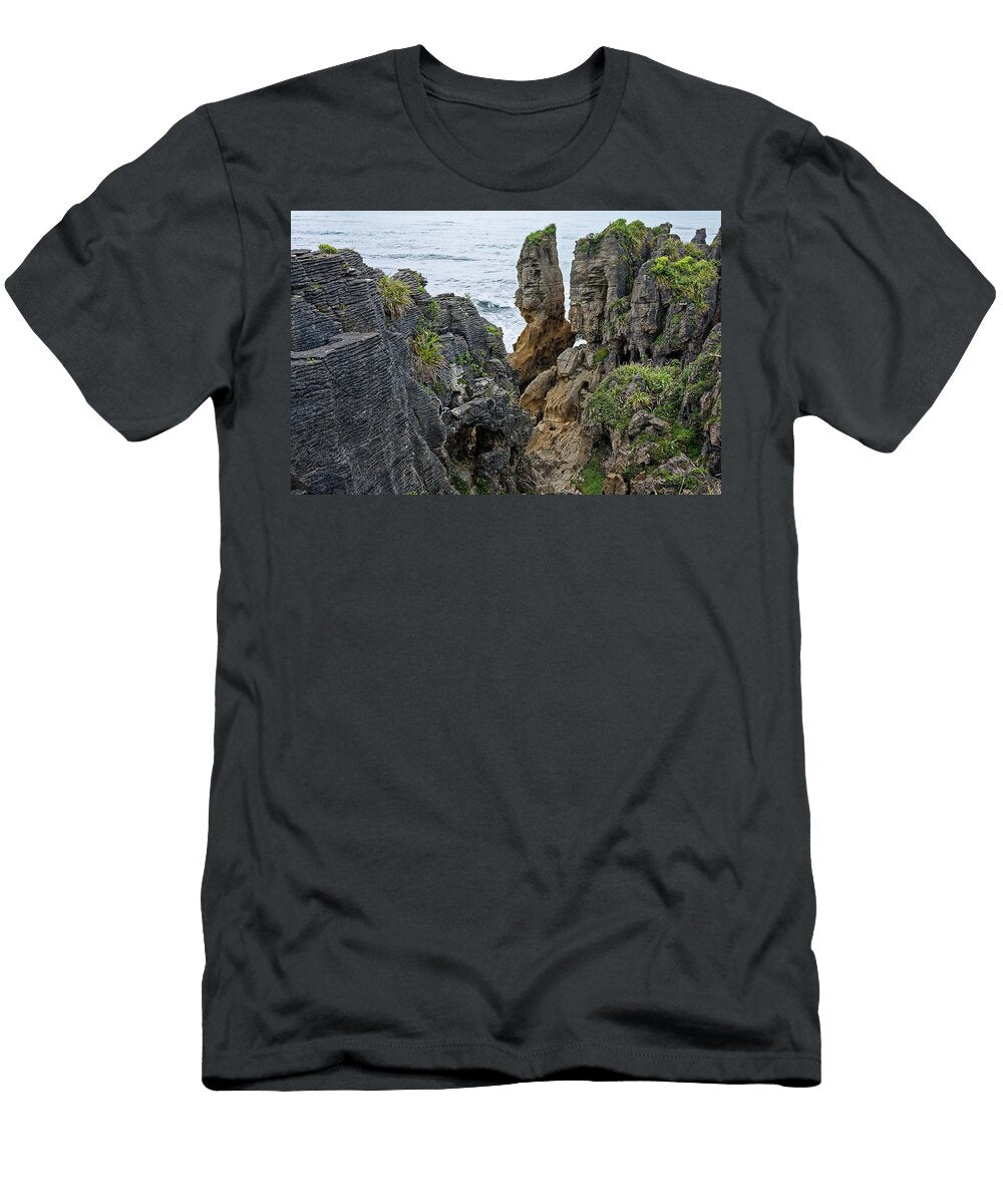 1 Pancake Rocks New Zealand Sally Weigand T-Shirt