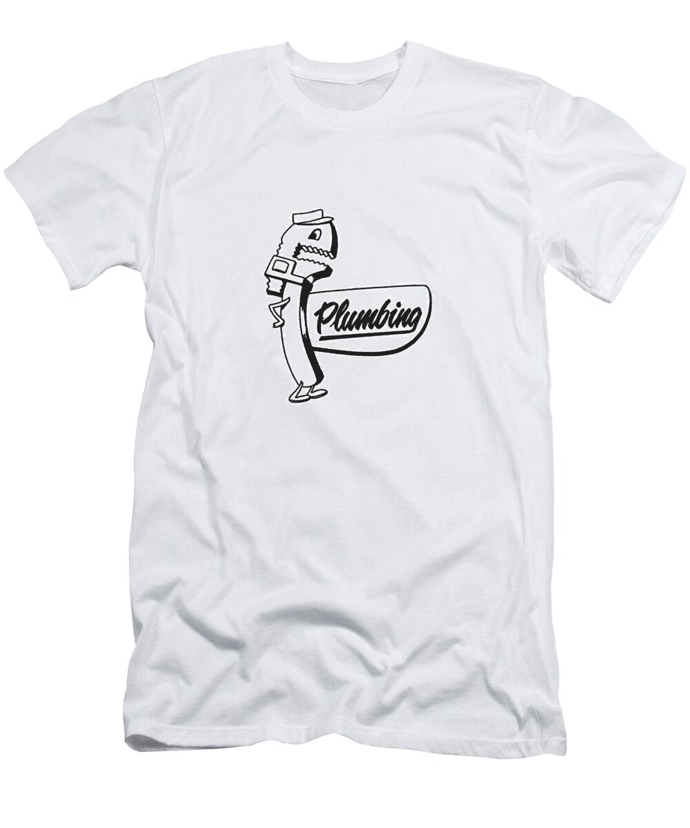 1 Personified Wrench with Plumbing Sign Csa Images T-Shirt