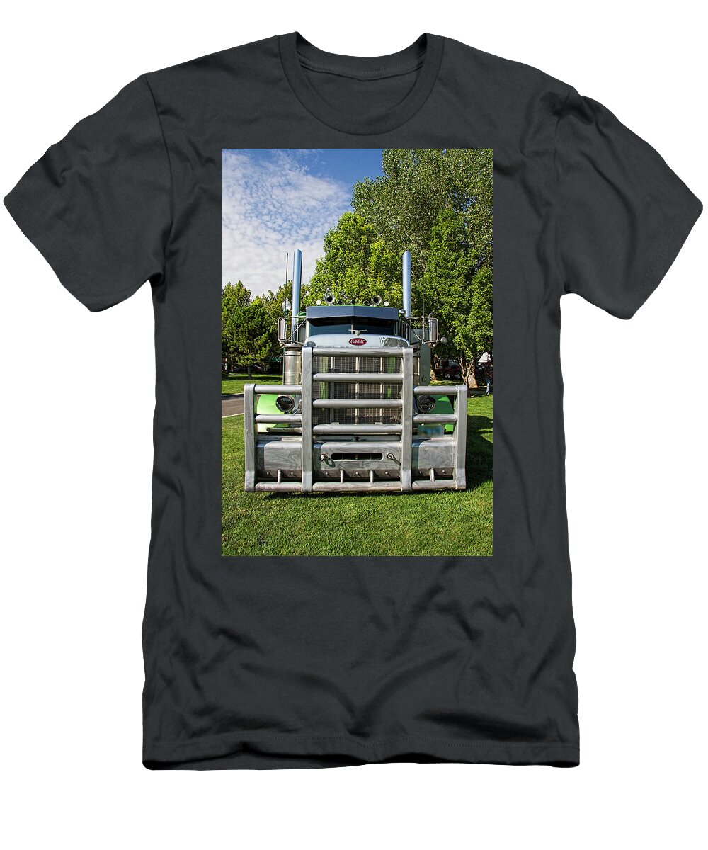 1 Peterbilt Semi Truck Front View Nick Gray T-Shirt